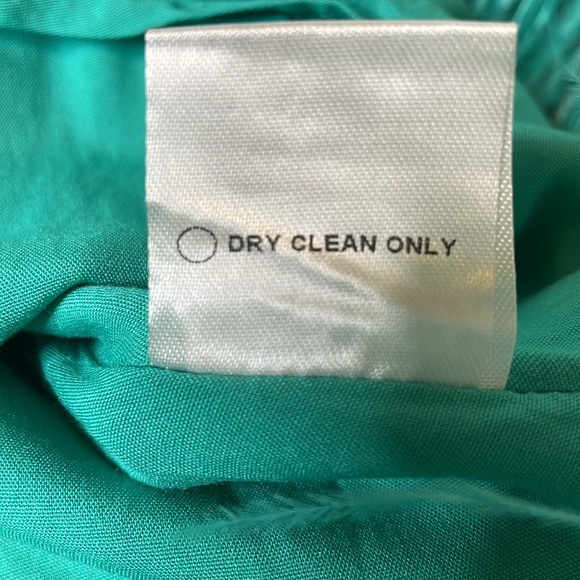 Strut & Bolt Ruffle Your Feather Halter Dress Turquoise Size Medium NWT - Picture 12 of 15